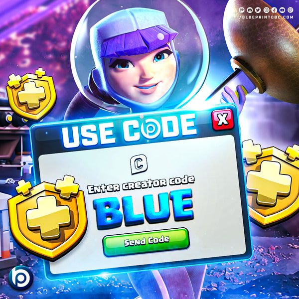 Use creator code "BLUE"