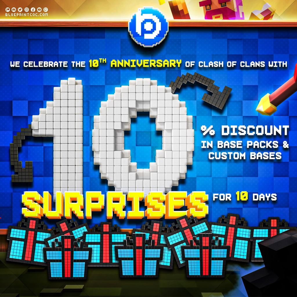 10 years anniversary event with 10 prizes