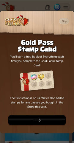 Gold Pass Stomp Card