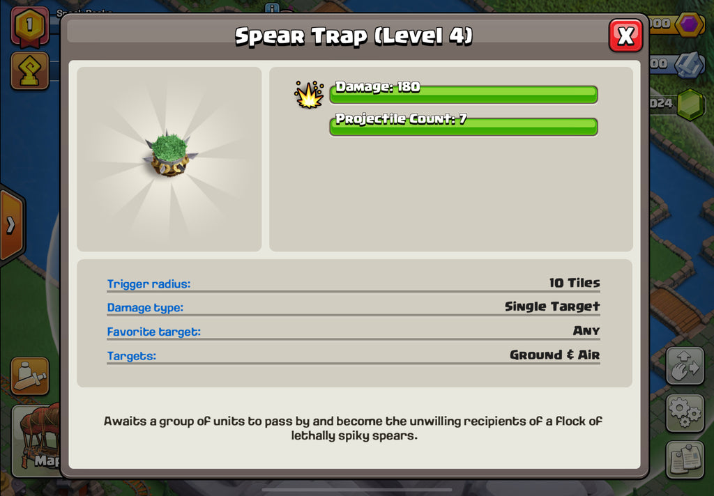 Spear Trap stats