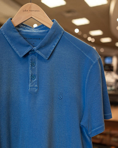 Image of blue polo shirt
