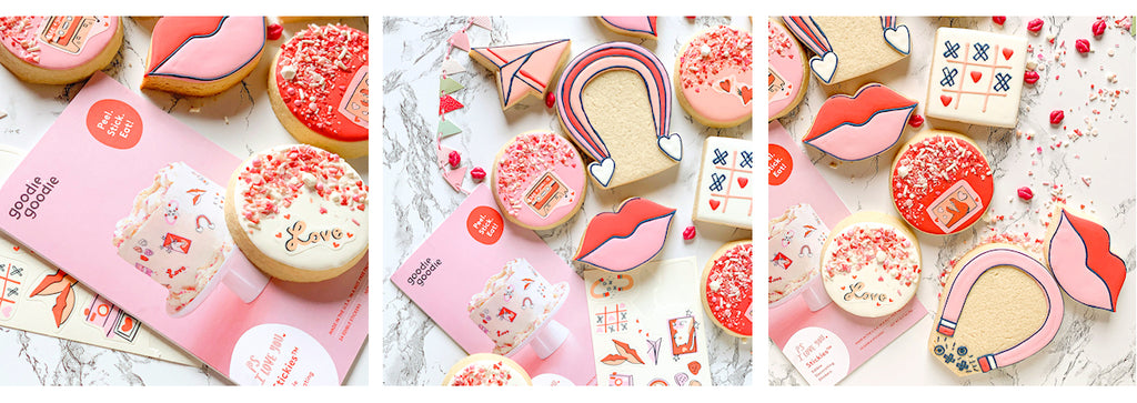 PS I Love You Valentine Treats Using Stickies™ Edible Stickers | www.bakerspartyshop.com