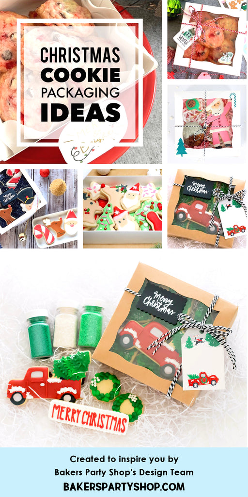 Christmas Cookie Packaging Ideas at www.bakerspartyshop.com