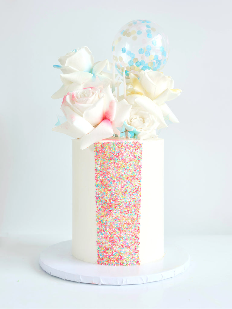 White Rainbow Cake Glitter, Edible Sparkle for Party Cakes, Iridescent White  Cake Glitter for…