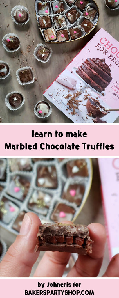  How to Make Marbled Chocolate Truffles | www.bakerspartyshop.com