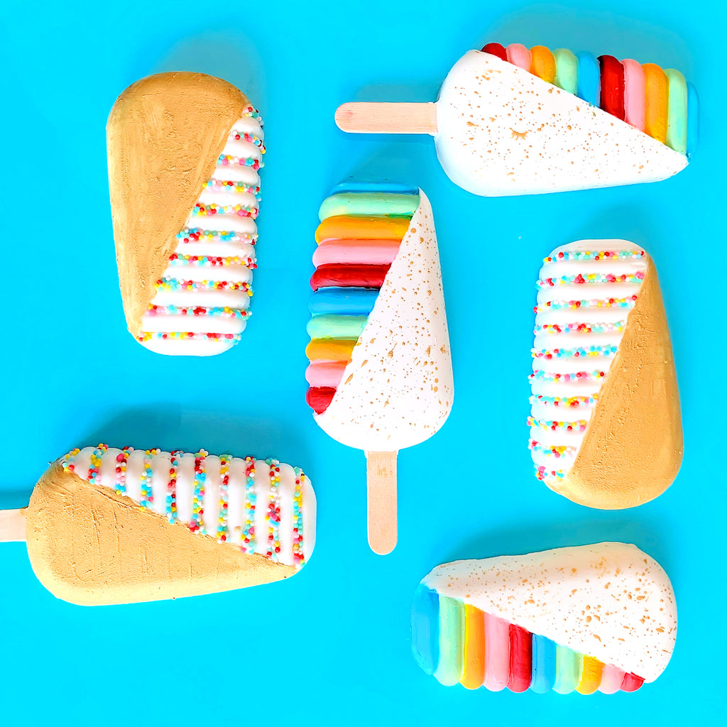 Rainbow Cakesicles Tutorial + Hip Hip Hooray Party Table | www.bakerspartyshop.com