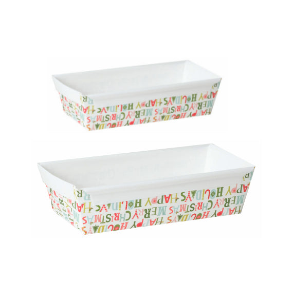 Greenbrier Christmas Holiday Ceramic Mini Loaf Pans, Nonstick