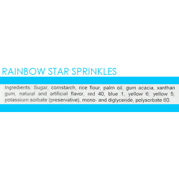 Rainbow Star Sprinkles | www.bakerspartyshop.com
