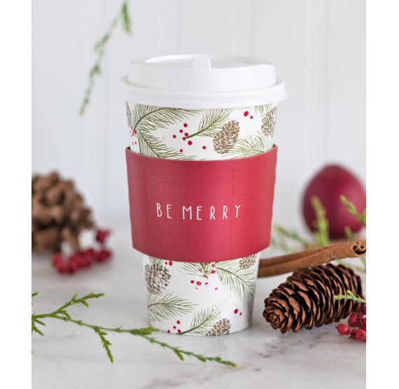 Kraft Merry Christmas Hot Or Cold To-Go Cups With Lid