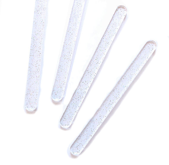Clear Acrylic Popsicle Sticks for Cakesicles, Ice Cream, Glitter