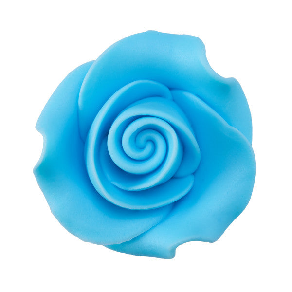 Edible Blue Fondant Roses: 1.5