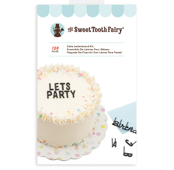 Sweet Tooth Fairy Cake Letterboard Kit 128Pcs-Alphabet White