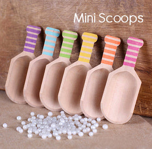 MINI Stripe Toppings Scoops - Girls Rainbow set of 6 | www.bakerspartyshop.com