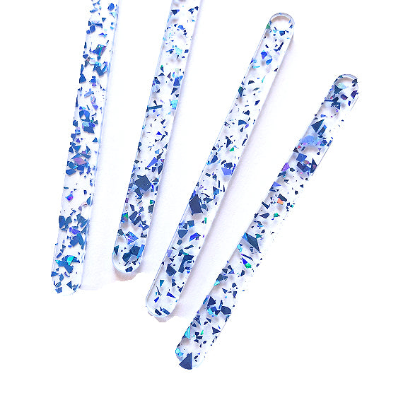 Shop Acrylic Popsicle Sticks: Flake Glitter Ice Pink Cakesicle Sticks –  Sprinkle Bee Sweet