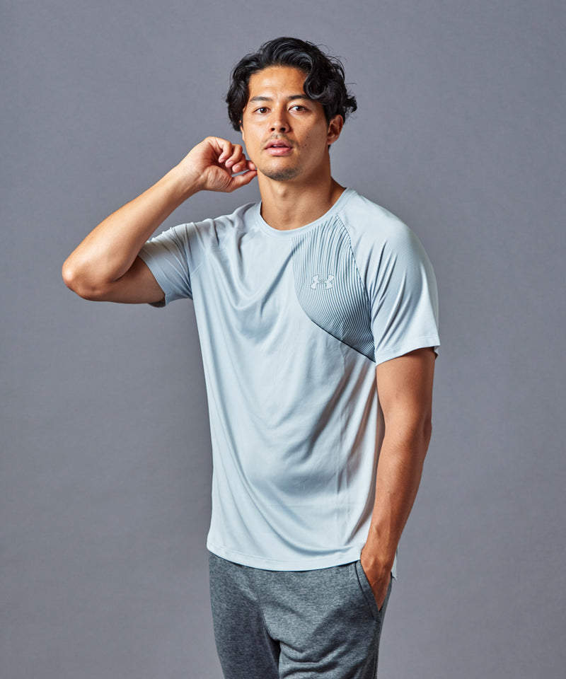 Under Armour Artachill Mesh T Shirt Grey アンダーアーマー エーアールティーエー チルメッシュ Tシャツ クルーネック