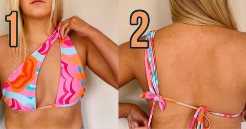 How To Tie a Triangle String Bikini Top Multiple Ways – Pure Bliss Bikinis