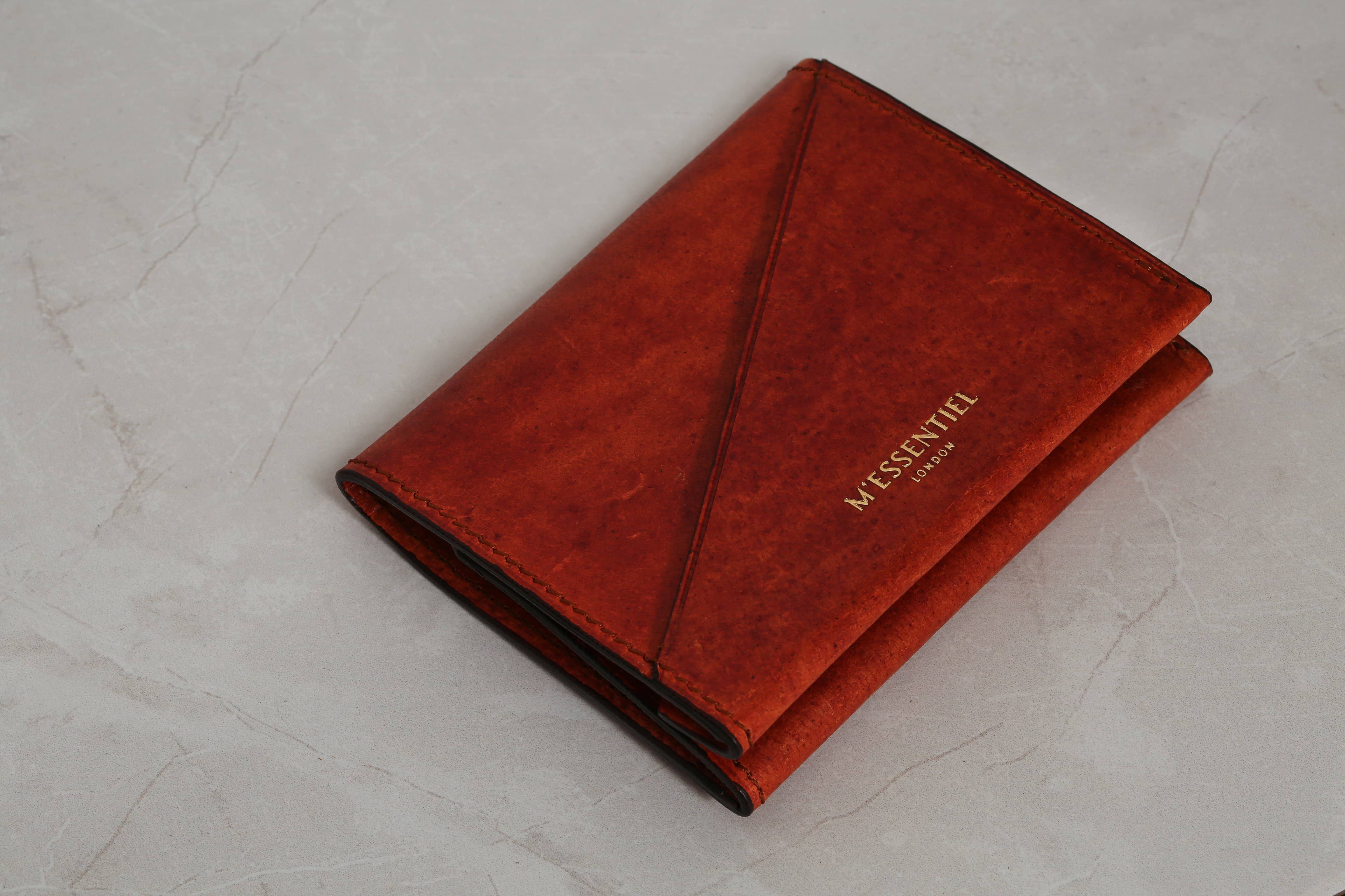 A 4 Year Old Used Rustic Tan Deerskin Wallet With Rich Patina.