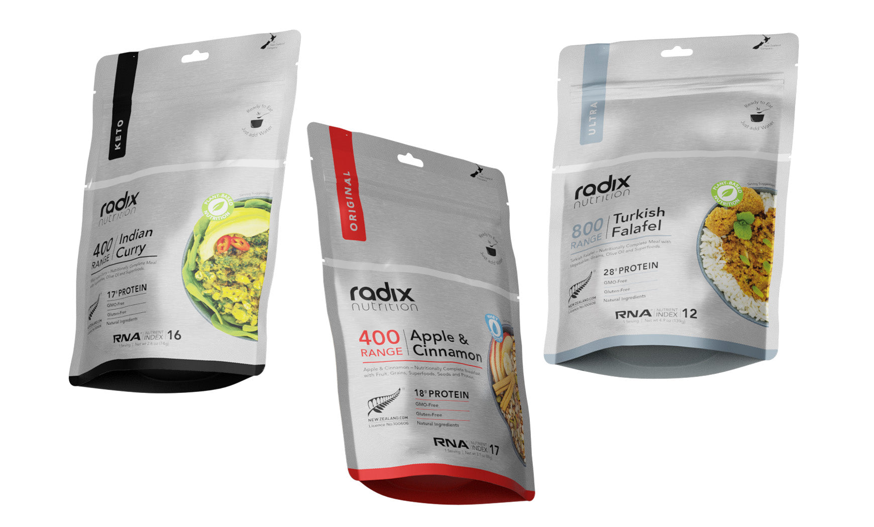 Radix Nutrition Meal Ranges