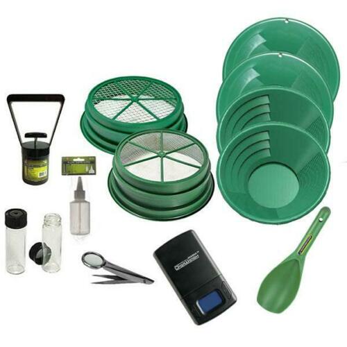 SSB 13pc Green Large Gold 1/2" & 1/8" Classifier Screen & Gold Pan Panning Kit