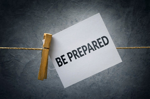 Be prepared sign.