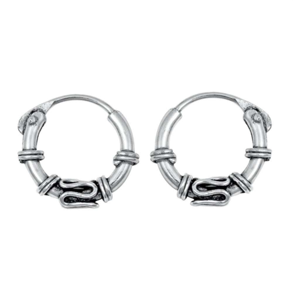 .925 Sterling Silver Hoop Earrings Kids Baby Ladies Mens 8mm-80mm 45mm