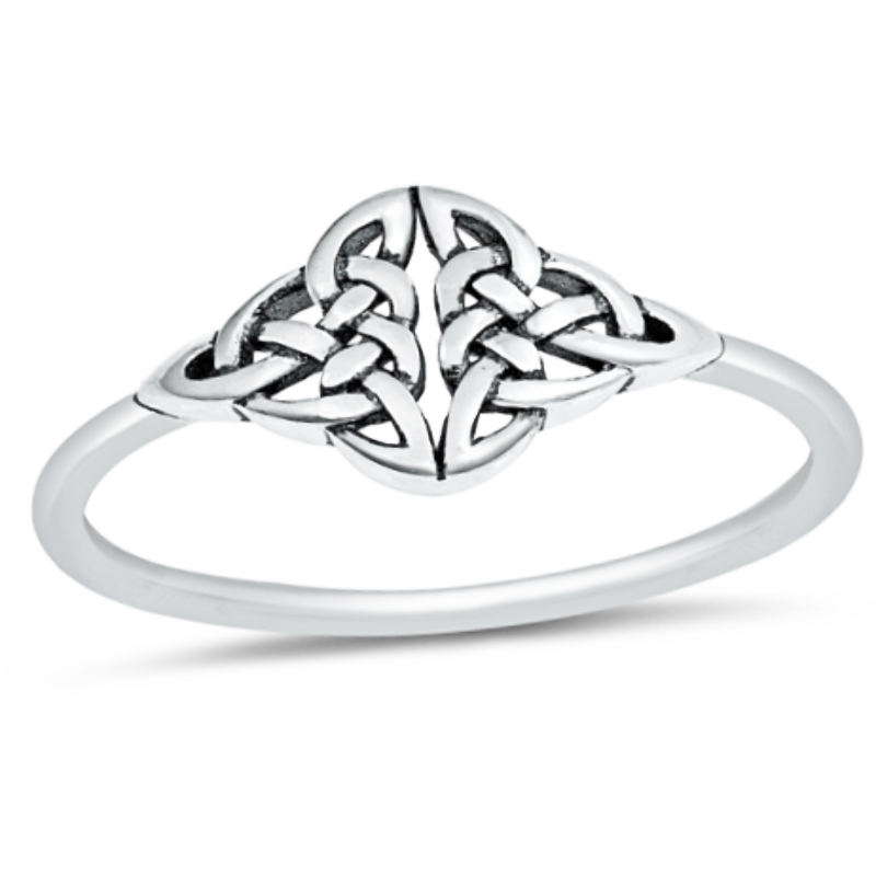 925 Sterling Silver Triquetra Celtic Knot Ring size 3-10 Ladies