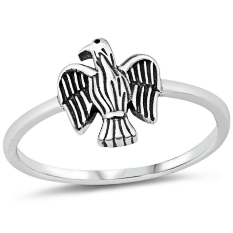 925 Sterling Silver Oxidized Midi Sterling Ring Silver 4-10 – Fashion Sizes Birds Knuckle Thumb