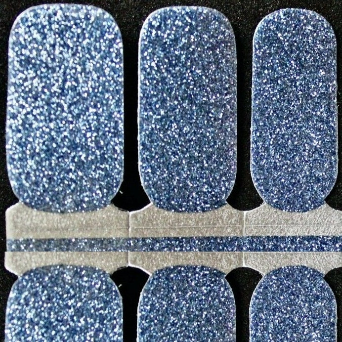 Silver Chunky Glitter Nail Polish Strips Wrap