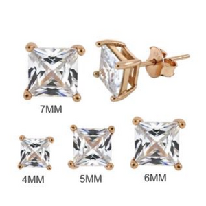 Princess Cut Diamond Earrings Size Chart