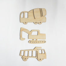 Load image into Gallery viewer, Set of 3 Wooden Trucks
