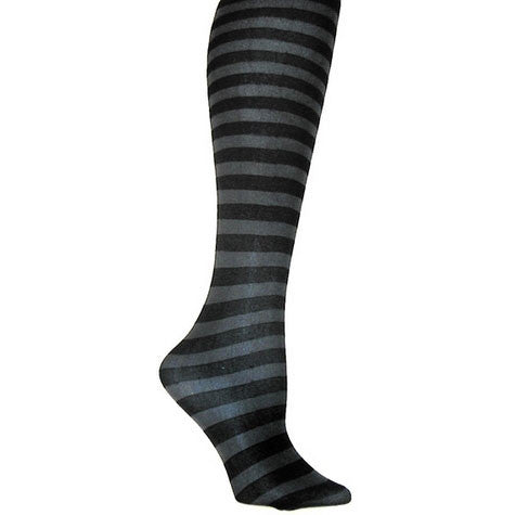 Black and Grey Striped Opaque Tights – Sock Garden