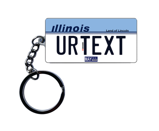 Illinois License Plate Custom Keychain – Placamania