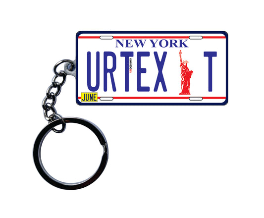 Custom Vehicle Registration Plate Keyring New York License -   Number  plate, Personalized license plates, Perfect valentines gift