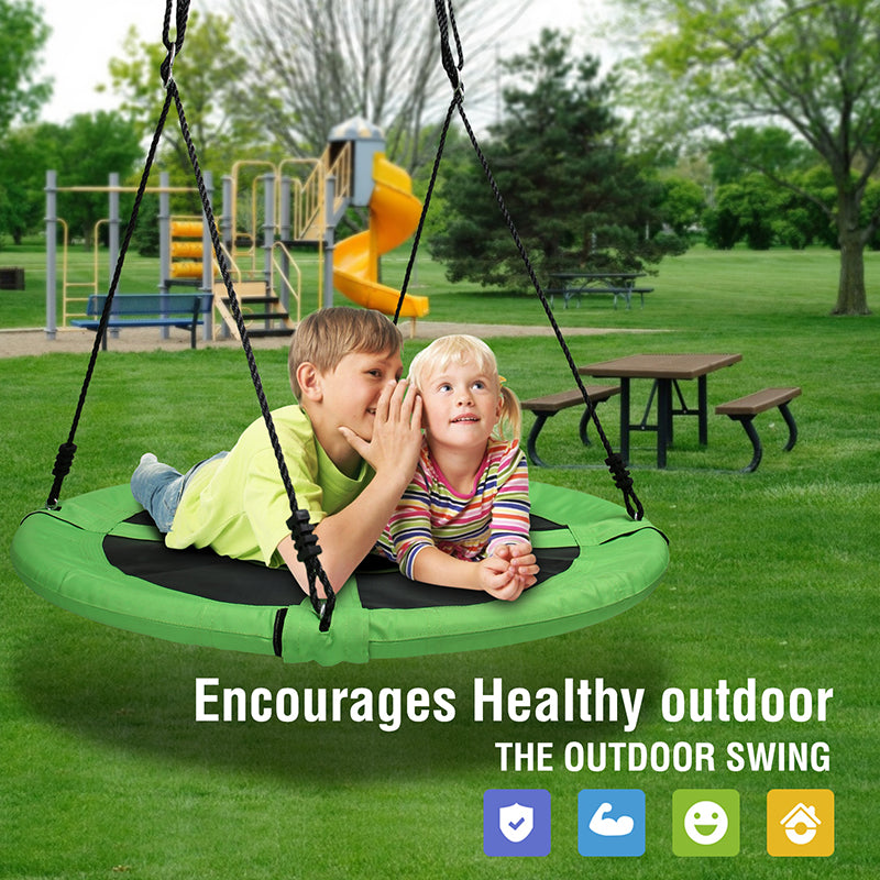 Green Outdoor Swing for kids