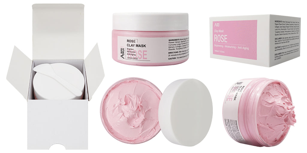 rose pink clay mask