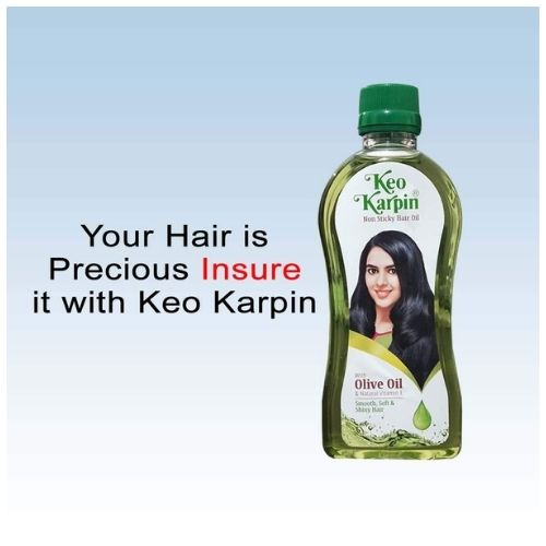 Keo Karpin Non Sticky Hair Oil with olive oil  natural vitamin E Smooth  Soft  Shiny Hair  arfaanacom