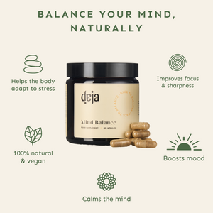 Open image in slideshow, Deja Mind Balance capsules for focus and stress 
