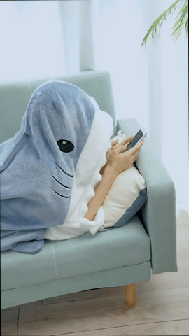 Cozy Shark Hoodie Blanket for Adults