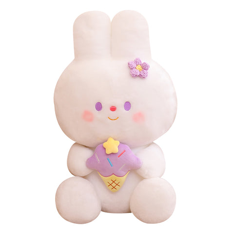 Softest Kawaii Bunny Plushie | White Pink Cute Bunny Plushie | Goodlifebean