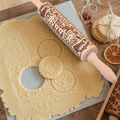 Christmas 3D - Embossing Rolling Pin – PonderMall