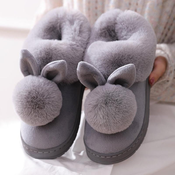 Fluffy Plush Bunny Slippers – Goodlifebean