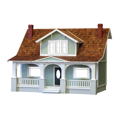 classic bungalow dollhouse kit