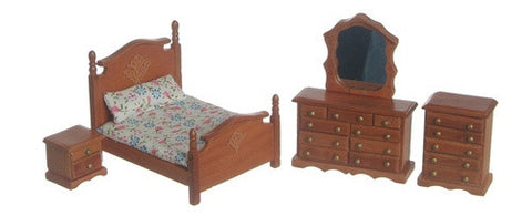 1 2 Pecan Bedroom Set Of 3