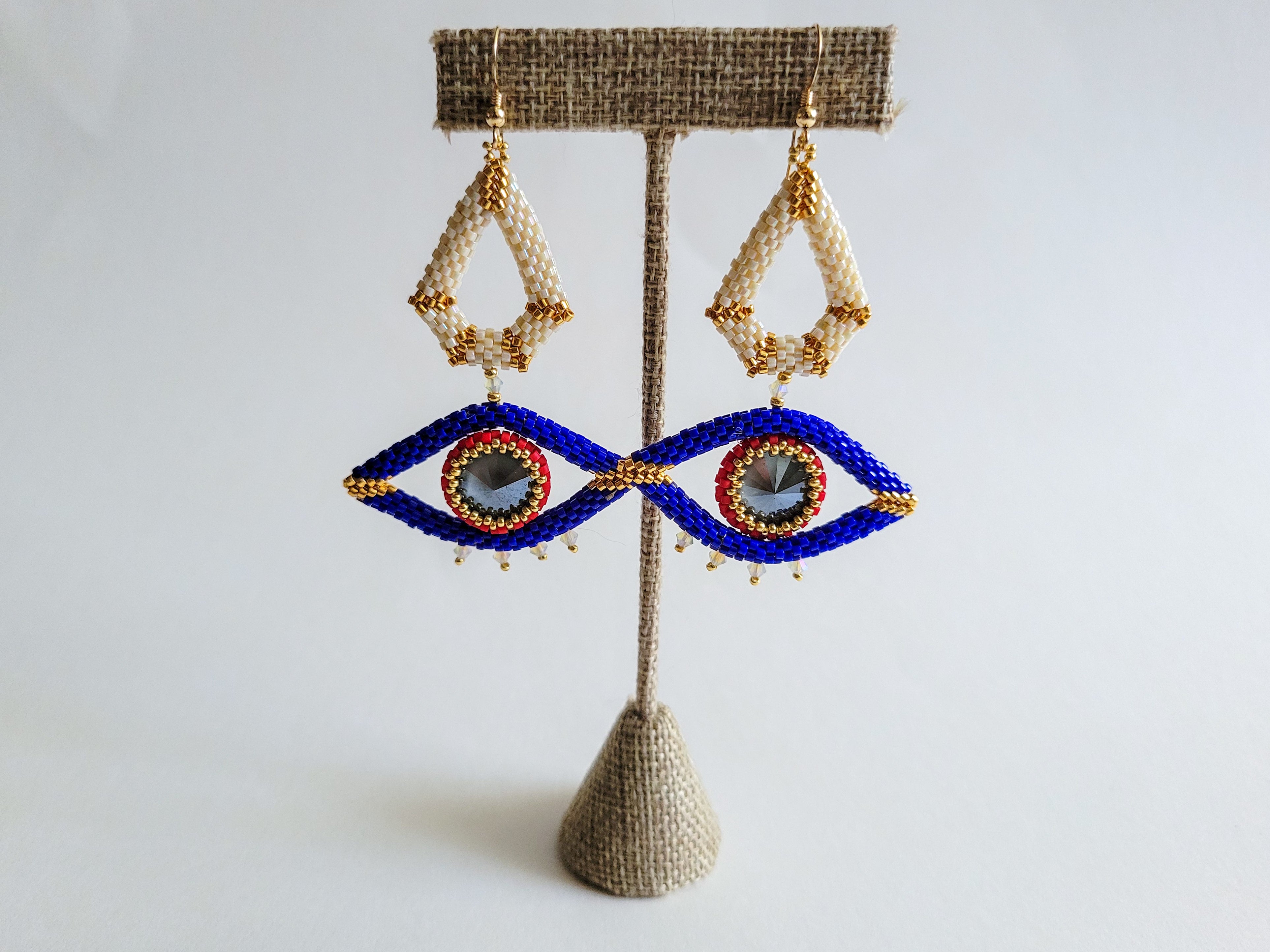 Eye See Horus Handcrafted Earrings by beYOUteous 