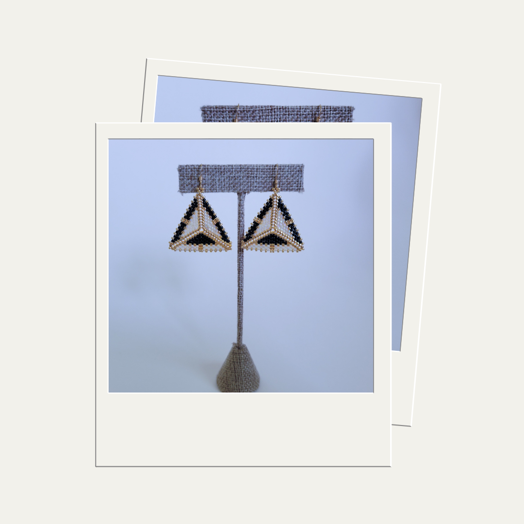 “Walk Like an Egyptian” Classic Geometric Beaded Earrings