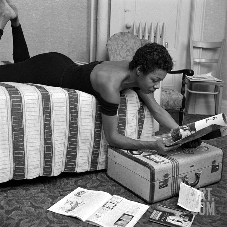 Maya Angelou before a Calypso performance at he Village Vanguard in New York City