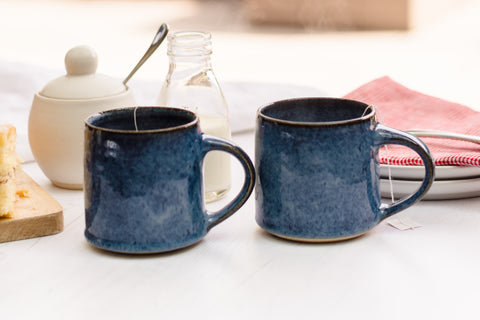 Denim Blue Mugs Handmade Ceramic Mugs