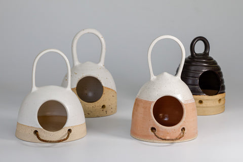 Handmade Ceramic Pottery Bird Feeders