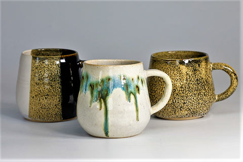 handmade japanese stoneware mugs