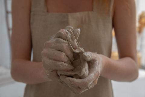 clay hands pottery